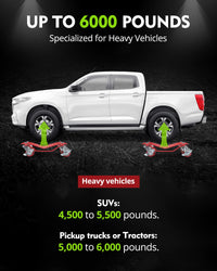 Set Carrelli Garvee per Ruote e Pneumatici 6000 lb - Ruote Girevoli 360° Antiscivolo Rosso 16"x13" - Ideale per Officina Garage Festa del Papà