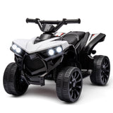 Garvee Electric Quad Kids 6V ATV White – Con illuminazione a LED, musica e comportamento di guida sicuro per bambini e bambine dai 3 anni in su. - Bianco