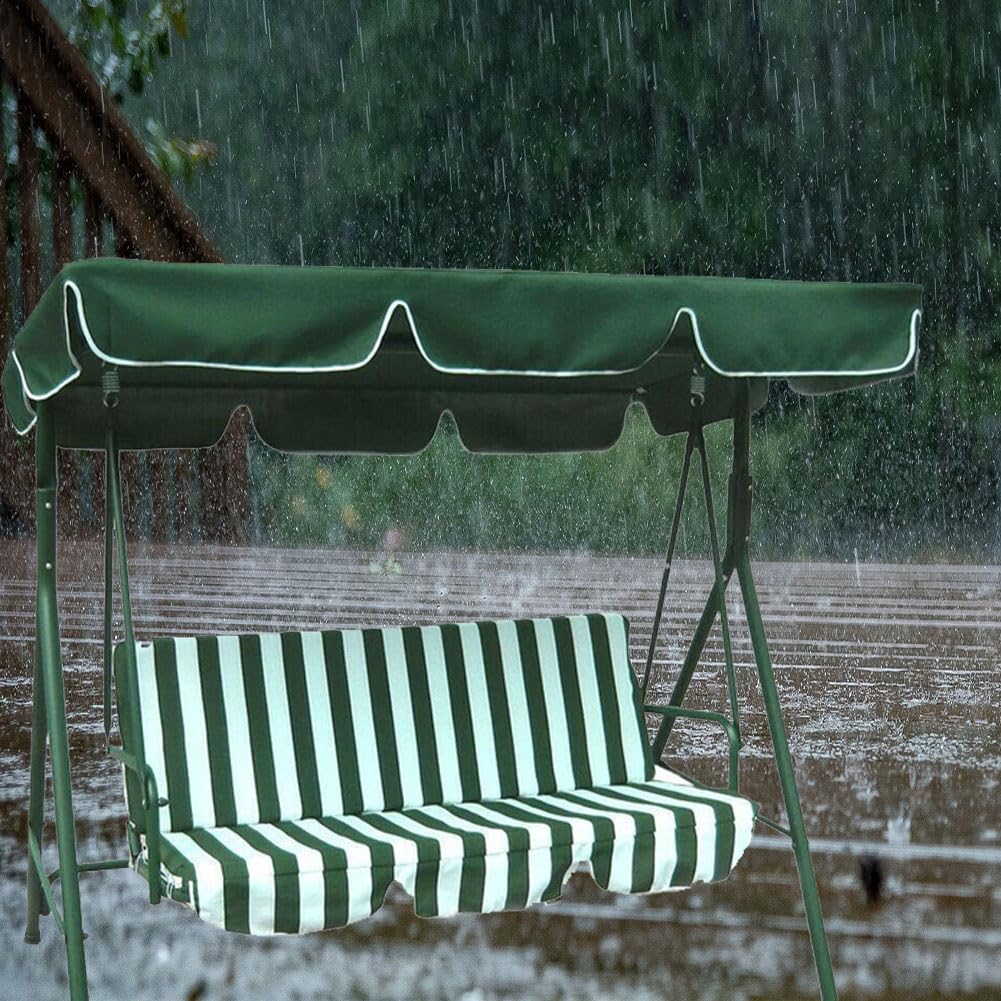 Telo di ricambio Garvee per altalena da giardino, parasole, telone per tetto altalena Hollywood, protezione dall'esposizione al sole, rivestimento in argento, versatile