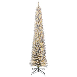 Garvee Albero di Natale Bianco Slim 7,5FT con Luci LED - Design a Matita per Interni ed Esterni