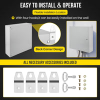 Scatola elettrica per esterni Garvee 16x16x6" NEMA 4X in acciaio IP66 impermeabile e antipolvere per uso industriale e all'aperto