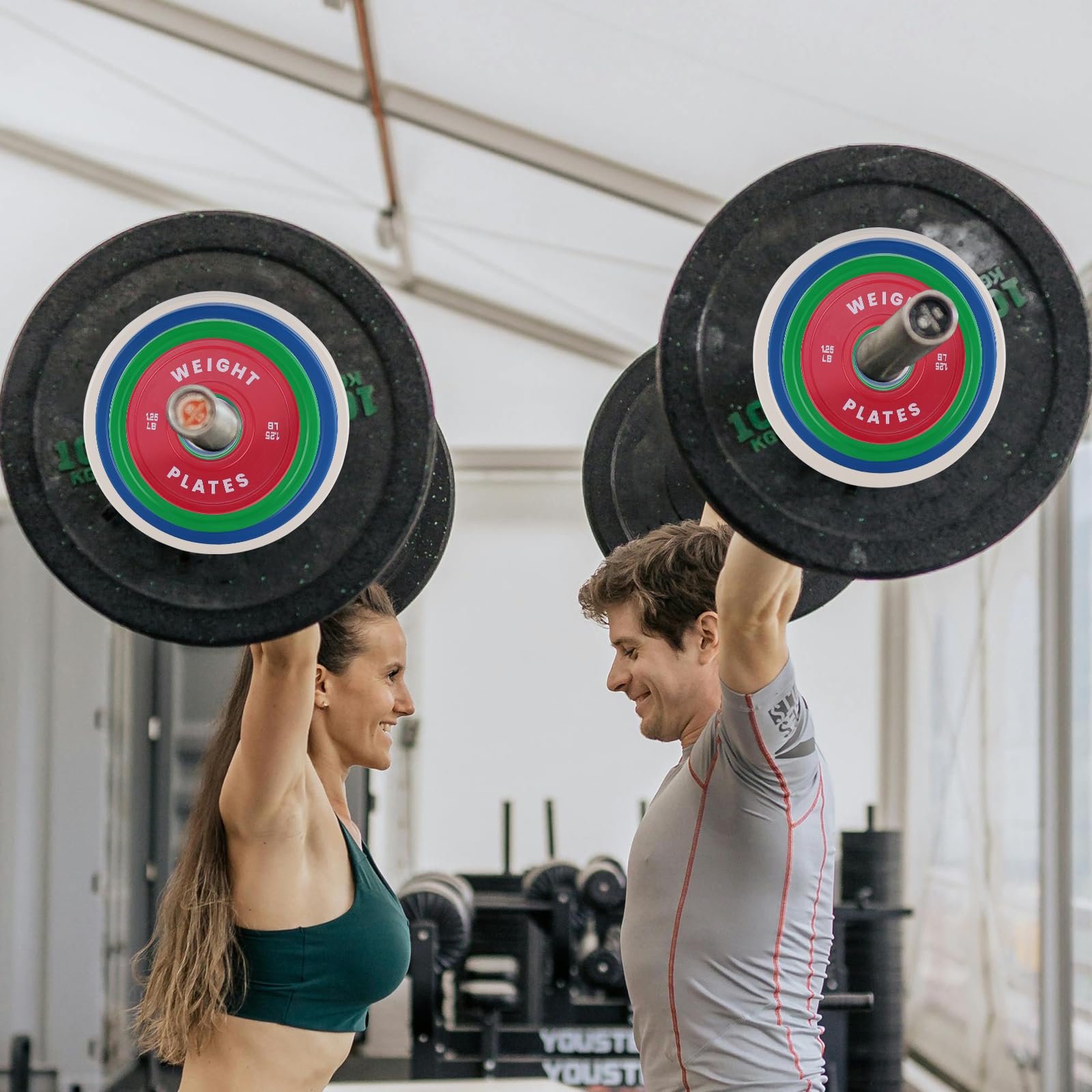 Set Dischi Peso Frazionari Garvee 1,25-37,5 lb Gomma e Acciaio 2" Colore - Regalo Perfetto Festa del Papà per Palestra e Casa