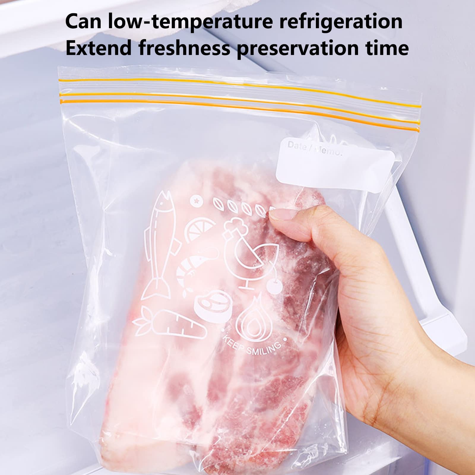 Garvee Sacchetti Trasparenti per Conservazione Fresca, Sicuri per Alimenti, Resistenti al Freezer, Riutilizzabili, Ideali per Frutta e Verdura, 3 Misure