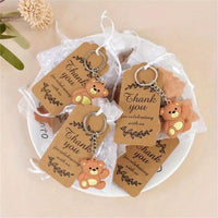 Garvee 18 etichette regalo decorative con grazioso motivo a orsetto per feste di compleanno, matrimoni, 18 pezzi, multicolore