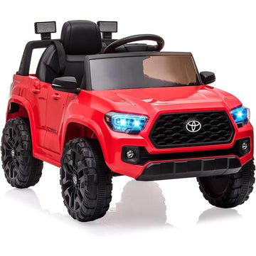 Auto elettrica per bambini Garvee 12V rossa con telecomando per genitori per imparare a guidare in sicurezza, design realistico dell'auto, luci a LED e funzione musicale per la guida su strada dai 3 anni in su, sia all'interno che all'esterno.