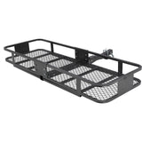 Cestino pieghevole in acciaio per rimorchio Garvee 60" x 20" x 5", resistente alla ruggine, per auto e campeggio, gancio di traino da 2", nero