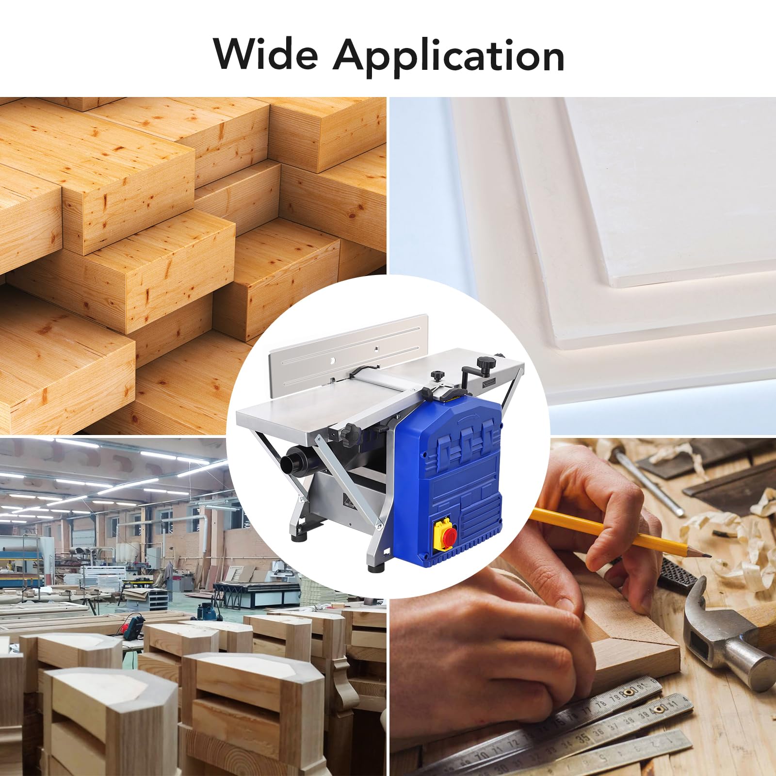 Piallatrice a Spessore GARVEE 1250W Doppia Funzione - Regalo Perfetto per Festa del Papà, Precisione per Legno Duro e Decoratori