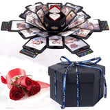 Garvee Scatola Esplosiva Fotoalbum Scrapbook DIY con 6 Pagine Personalizzabile Multi-Livello Cartone Regalo Compleanno Matrimonio