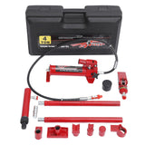 Garvee Porta Power Idraulico 4T Kit con Pompa e Tubo Olio 1.4m per Auto e Officina, Valigetta HDPE, Robusto e Portatile