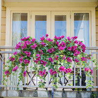 Garvee Fiori Artificiali Sospesi Piante Viola 65,5 cm per Recinzione da Muro Patio Ufficio Giardino Decorazione per Feste di Nozze