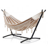 Garvee Amaca Portatile Doppia con Supporto, Tessuto Resistente, Per Giardino e Piscina, 2 Persone, Capacità 204 kg, Design Intrecciato