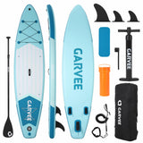 Garvee Tavola Da Paddle Gonfiabile 10.6FT Mint Blue Con Kit Accessori Completo Per Famiglie E Yoga, 450LB Capacità, Design Tropicale, EVA Antiscivolo, Tri-Fin