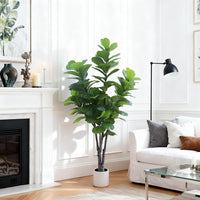 Albero artificiale Garvee da 182.88 cm, realistico, verde, durevole, per interni, senza manutenzione, per casa e ufficio