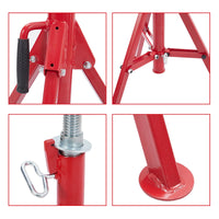 Supporto regolabile per tubi in acciaio Garvee - Altezze 28-52 pollici con ruote, pieghevole per saldatura e tubazioni