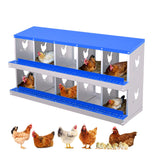 Nidificatori Garvee per Galline con Sistema Egg Rollaway, Acciaio Zincato, Facile da Pulire, Spaziosi, Resistenti, per Fattorie e Cortili - Blu