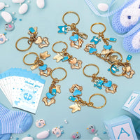 GARVEE Set di 20 portachiavi con impronte, regali per baby shower e battesimi