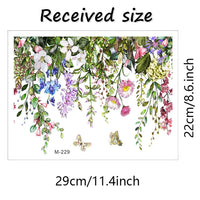 Adesivi per sedile WC autoadesivi Garvee, adesivi murali con foglie di piante verdi per il bagno, 29 x 22 cm, copertura decorativa