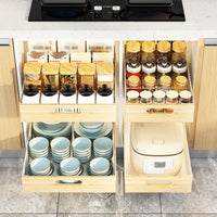 Garvee, organizer telescopico estensibile per cucina e bagno, in metallo antiruggine largo 25 cm