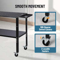 Tavolo da saldatura Garvee 36"x19" in acciaio con capacità di carico di 1200 libbre e piedini regolabili per industria e fai da te