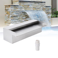 Fontana per piscina Garvee in acciaio inox con cascata, 45 x 11,4 x 8 cm, antiruggine, per giardino e piscina