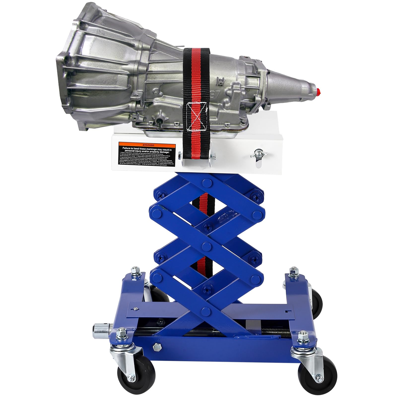 Cric idraulico a basso profilo da 450 libbre, corsa da 7 a 23 pollici, blu