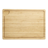 Tagliere in bambù Garvee per impieghi gravosi con pozzetto per il succo e manico per cucina e servizio, legno naturale da 20x14 pollici - Naturalmente