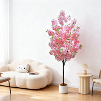 Albero artificiale da interno Garvee da 6 piedi, realistico e senza manutenzione, materiale di alta qualità, versatile e decorativo, per casa e ufficio, verde