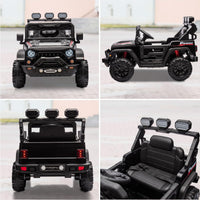 Auto elettrica per bambini Garvee con batteria potenziata da 12 V 7 Ah, veicolo elettrico a 3 velocità, 2 modalità di funzionamento, nera, per bambini da 1 a 8 anni