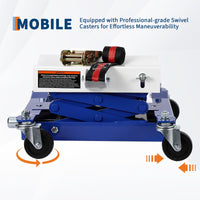 Cric idraulico a basso profilo da 450 libbre, corsa da 7 a 23 pollici, blu