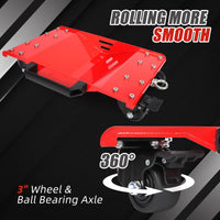 Garvee Auto Dolly Set 4 Pezzi per Festa del Papà - Capacità 8000 libbre, Ruote Girevoli 360° e Blocco Sicurezza, Acciaio Nero per Officina Garage