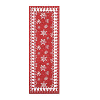 Garvee Romantic Christmas Runner con fiocchi di neve, antiscivolo, ultra morbido, microfibra, TPE antiscivolo, 60x180 cm, soggiorno e corridoio, lavabile
