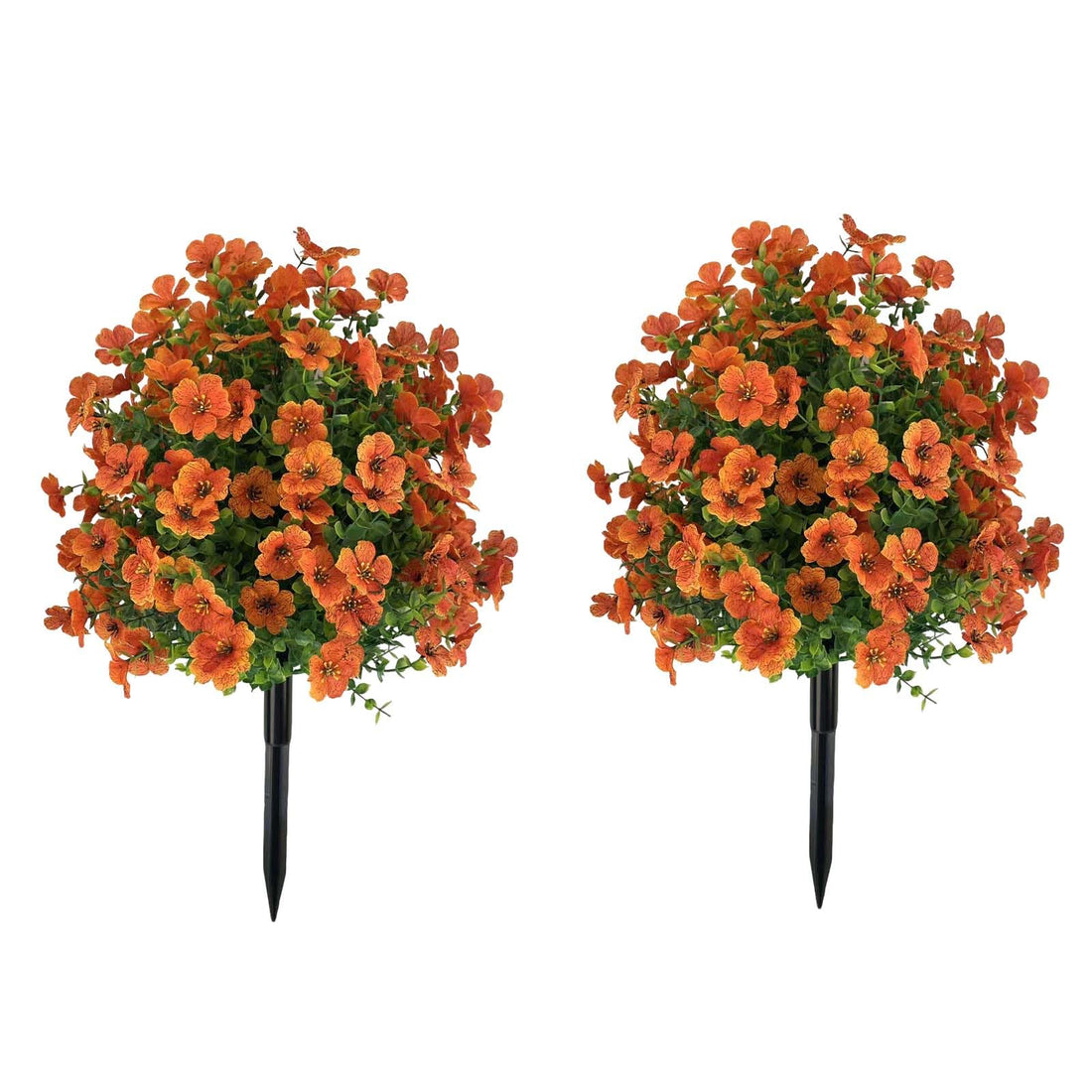 Albero artificiale di bosso Garvee con picchetto, confezione da 2, decorazione da giardino viola, 60 cm, resistente ai raggi UV, per uso esterno