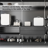 Divisori per scaffali in acrilico Garvee per armadi, divisori alti realizzati in robusto ABS, antiscivolo, versatili per camera da letto e cucina, trasparenti