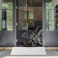 Rampa di soglia in alluminio Garvee, 2 pezzi – 34" L x 11,6" W x 2,3" H, capacità di carico di 700 libbre, per sedie a rotelle, scooter e bici elettriche