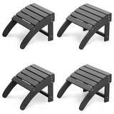 Ottomano Garvee per Sedia Adirondack in HDPE Resistente alle Intemperie per Giardino e Piscina 45.7x47.5x35.8 cm Bianco - Dark Grey