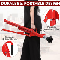 Supporto per tubi Garvee con testa a V con trasferimento a 2 sfere, altezza regolabile da 24 a 42 pollici, lega di alluminio, portatile