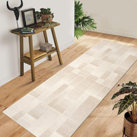Tappeto Garvee lavabile a pelo corto 80 x 150 cm beige antiscivolo moderno per soggiorno camera da letto cucina