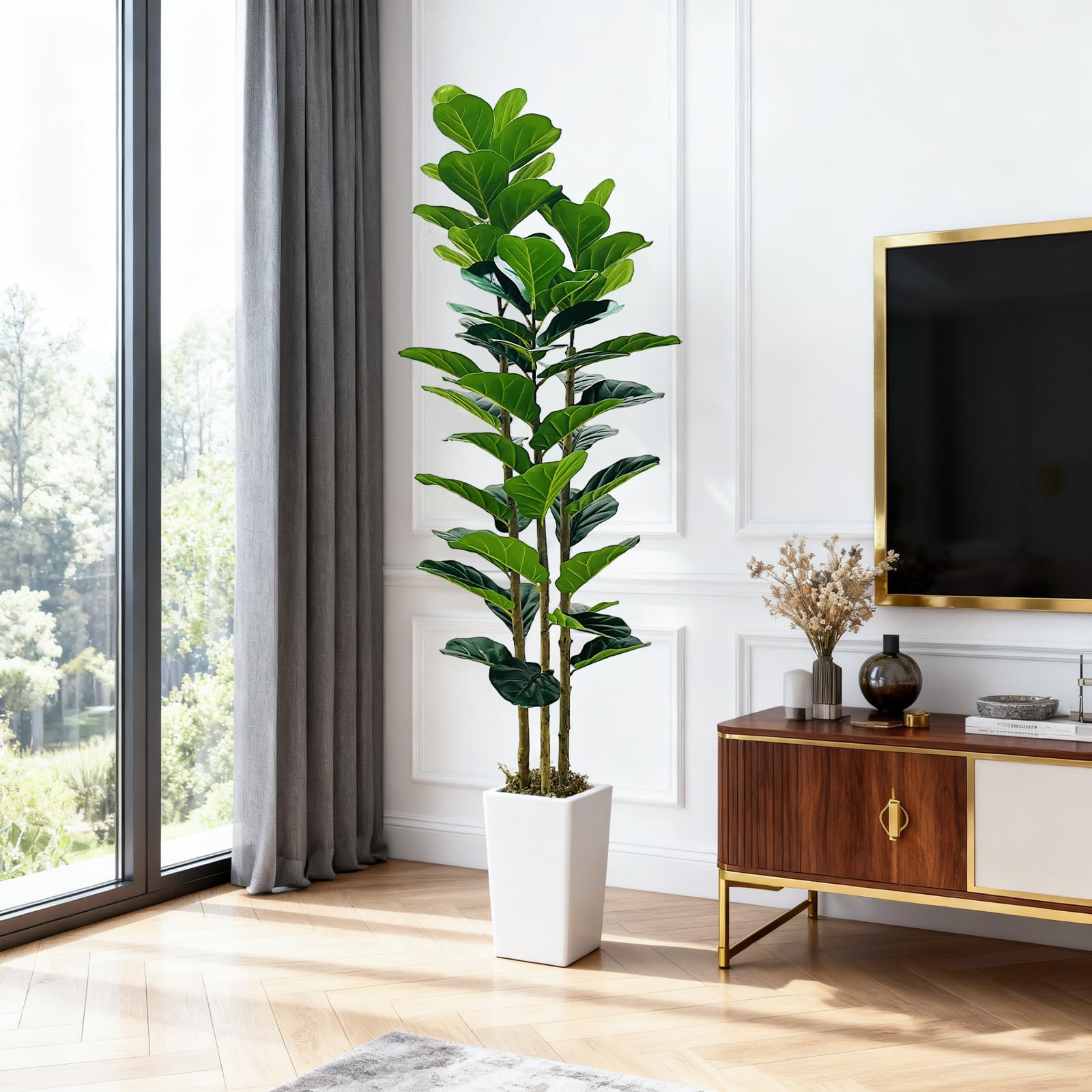 Albero artificiale Garvee da 6 piedi per interni, realistico, senza manutenzione, versatile, durevole, verde