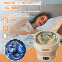 Garvee Mini Lavatrice Portatile Pieghevole 12L Mini Lavatrice con Cestello di Centrifuga per Casa Appartamenti Hotel Bianca Compatta
