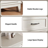 Cassettiera Garvee Farmhouse a 6 cassetti, in legno bianco, robusta, con ampio spazio di archiviazione per camera da letto, soggiorno, corridoio, 47,2x15,8x32 pollici