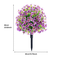 Garvee - Albero artificiale di bosso con picchetto, confezione da 2, decorazione da giardino, 60 cm, viola, piante resistenti ai raggi UV per veranda e giardino