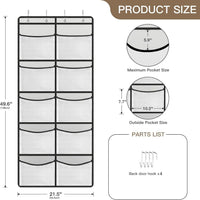 Garvee Organizer da appendere alla porta con 5/10 tasche per cameretta dei bambini, camera da letto, ufficio, bagno - Design compatto salvaspazio