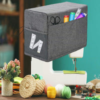 Garvee Copertura per macchina da cucire Copertura antipolvere universale pieghevole Tessuto Oxford di alta qualità Grigio per stanza da cucito