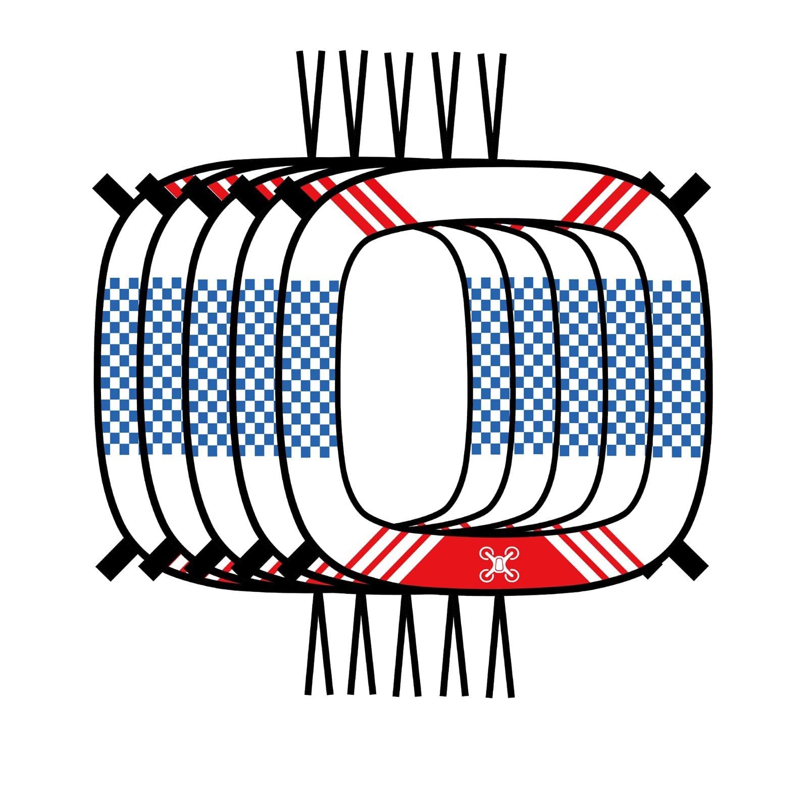 Garvee FPV Racing Gates Set da 5 pezzi, materiale robusto per l'addestramento e le gare di droni, compatibile con DJI Avata