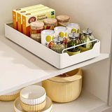 Garvee Organizer rimovibile per armadietti, cassetto telescopico per la cucina, 20 cm L x 43 cm P x 7 cm H, non richiede fori, cucina di casa, bianco - 