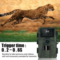Garvee Wildlife Camera 32MP 1080P WiFi IP66 Impermeabile Wildlife Camera per Caccia all'aperto Visione Notturna Nero