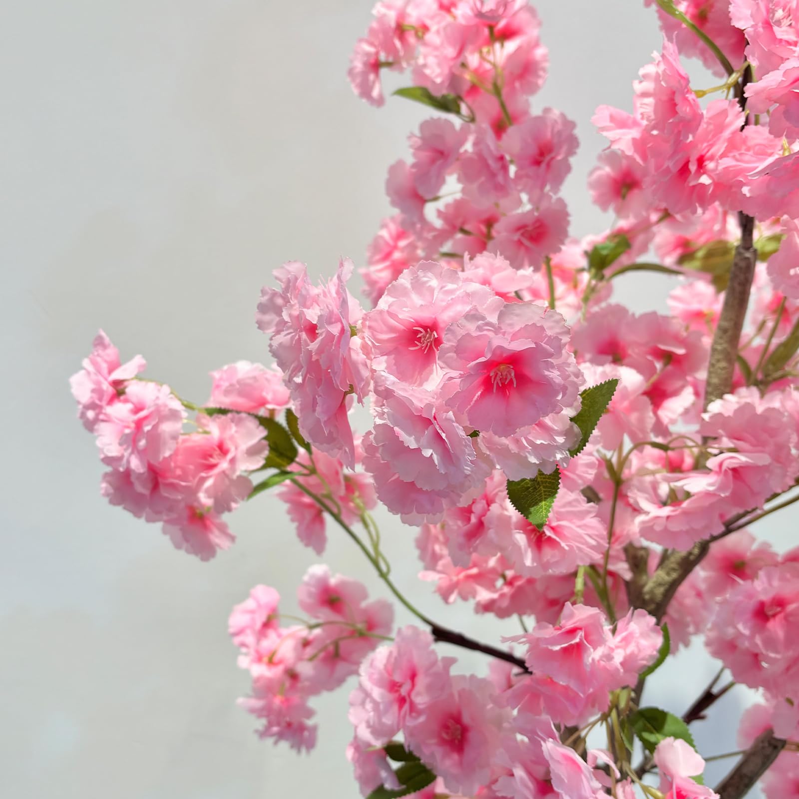 Albero di ciliegio artificiale Garvee da 1,7 m con doppio palo, plastica, rami regolabili, vaso per decorazioni domestiche e per feste, realistico, rosa