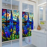 Pellicola per finestre Garvee Retro Floral, protezione UV, rimovibile, senza adesivo, statica, 60x100 cm, per la privacy e il risparmio energetico