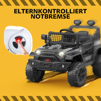 Garvee 12V Kids Electric Off-Road Car Nero con Telecomando e Bluetooth – SUV robusto per bambini e bambine dai 3 anni in su