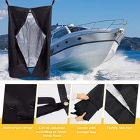 Garvee Privacy Screen per barche Tenda da doccia portatile per la privacy Spogliatoio per pontone Recinzione per barche Tenda sospesa Nero